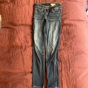 Dark wash skinny jeans